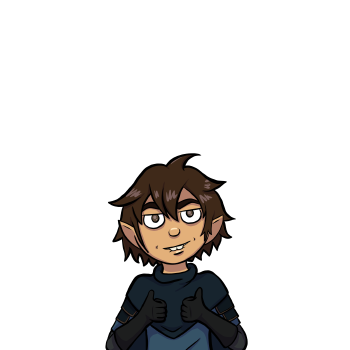 Horbin is a light skinned, Halfling man with brown eyes, and shaggy brown hair. He wears a dark blue cowl that covers his light leather armor and lighter blue tunic.