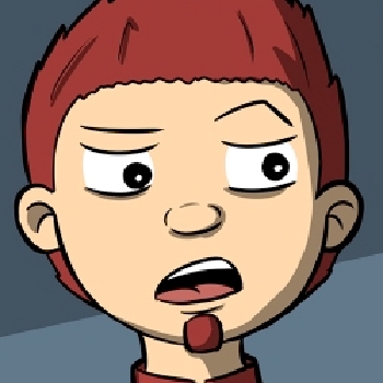 Xavros is a light skinned, freckled, Human man with green eyes, spikey red hair that stick ups from the top of his head, and a matching red goatee. He wears a red robe  with gold accents over black tunic/pants.
