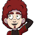 Xavros is a light skinned, freckled, Human man with green eyes, curly red hair that stick ups from the top of his head, and a matching red goatee. He wears a red robe  with gold accents over a long sleeved black shirt, darker red tunic, and leggings.
